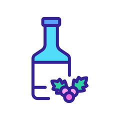 bottle of hawthorn juice icon vector. bottle of hawthorn juice sign. color symbol illustration