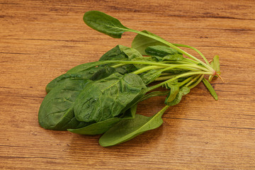 Fresh green Spinach leaves heap