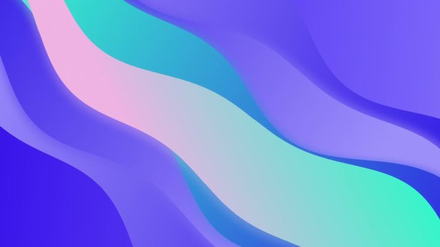 abstract blue gradient background with waves 4k seamless loop