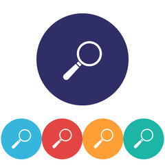 Loupe vector icon , lorem ipsum Flat design
