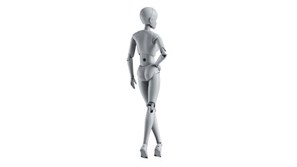Mannequin female model woman isolated. 3D rendering