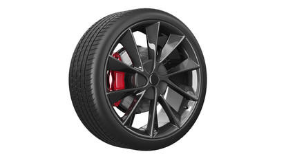 Obraz premium Wheel tyre disk protect car. 3D rendering