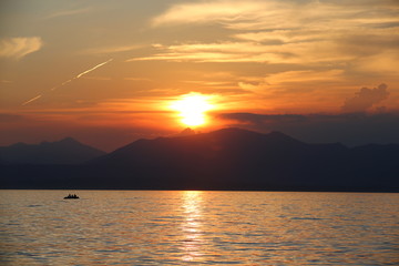 sunset gardasee