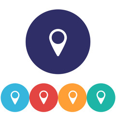 Map pin vector icon , lorem ipsum Flat design