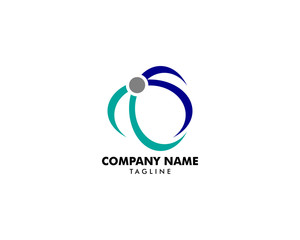 Fototapeta premium Abstract Network Connection Icon Logo Design Vector Illustration