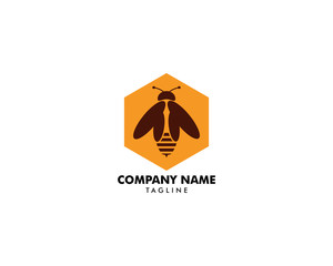 Bee Logo Design Vector Template