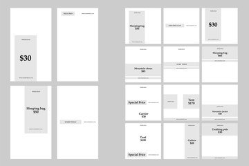 social media banners and post templates. Outlined vector design, easy to edit.