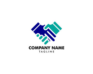 Handshake People Deal Logo Design Template