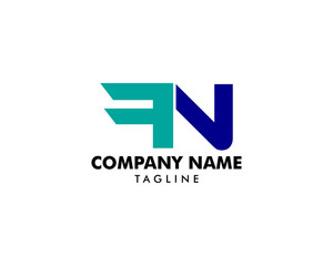 Initial Letter FN Design Logo