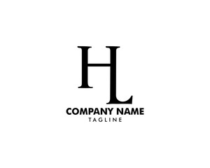 Initial Letter HL Design Logo