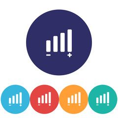 Settings music vector icon , lorem ipsum Flat design