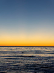 A sunset off the coast of California