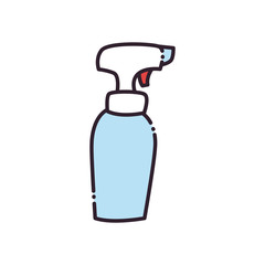 spray bottle flat style icon vector design