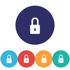 Lock vector icon , lorem ipsum Flat design