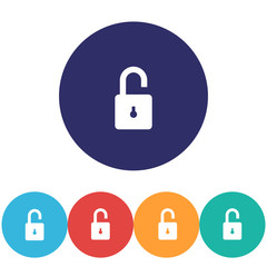 Lock vector icon , lorem ipsum Flat design