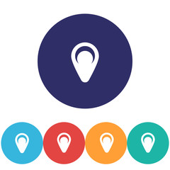 Map pin vector icon , lorem ipsum Flat design