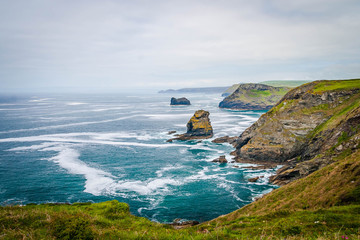 Rocky coast of Cornwall, UK