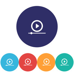 Play vector icon , lorem ipsum Flat design