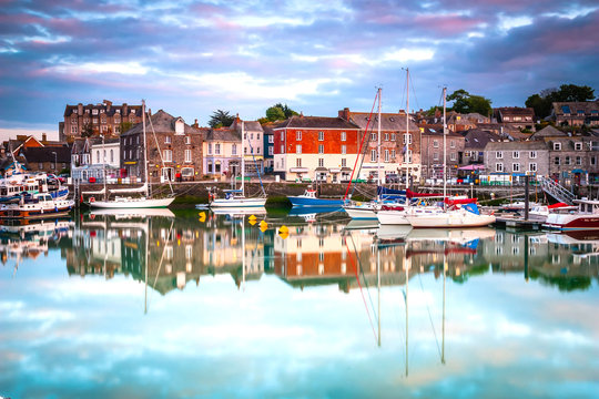 Padstow harbour in the evening, Cornwall, UK