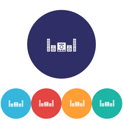 Loudspeaker vector icon , lorem ipsum Flat design