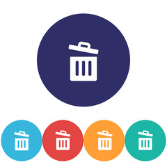 Trash vector icon , lorem ipsum Flat design