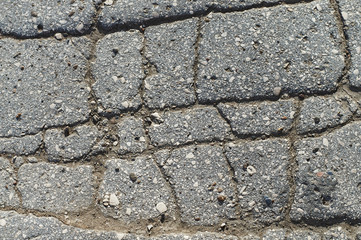 old cracked asphalt