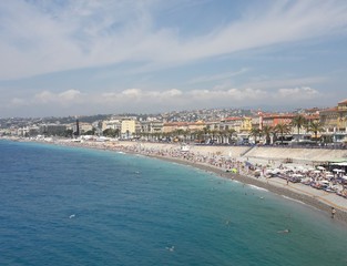 Obraz premium Ładne widoki plaży i wybrzeża Francji 2017