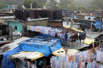 Fototapeta na wymiar the laundromat dhobi ghat