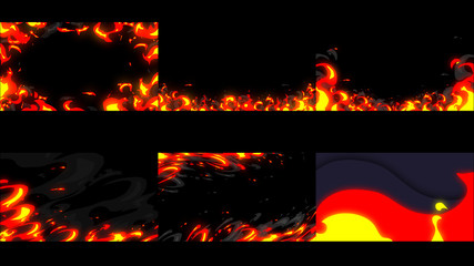 Extreme Loopable Colorful Fire Backgrounds