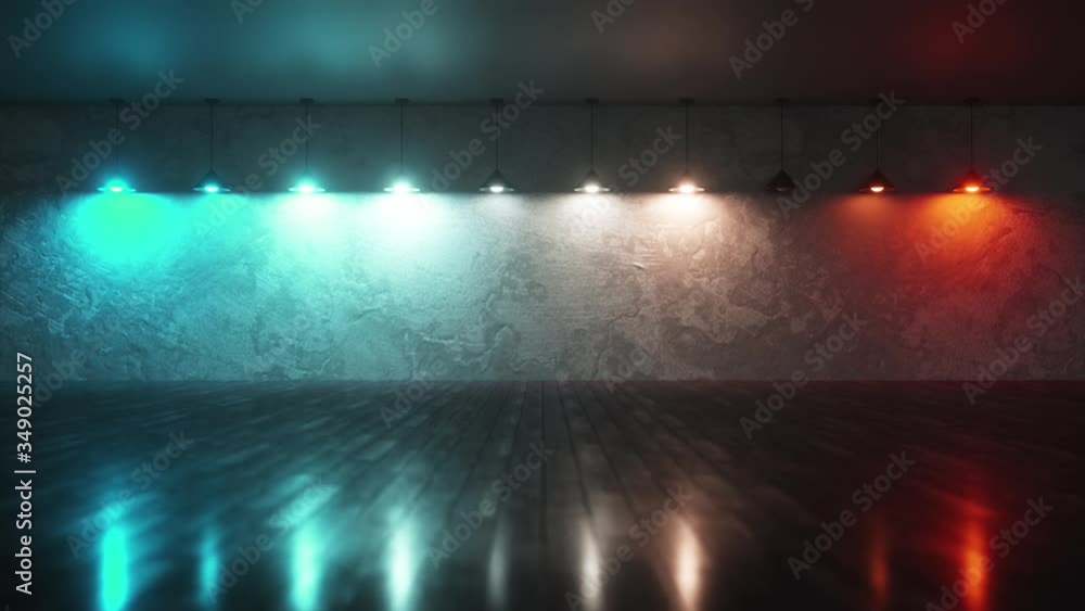 Poster background with incandescent lamps of different temperature values. the whole spectrum of light from