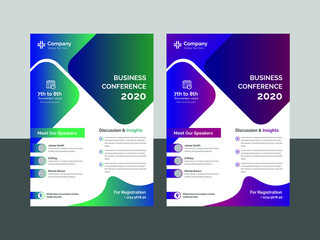 Creative Business Conference Flyer Templete Design.