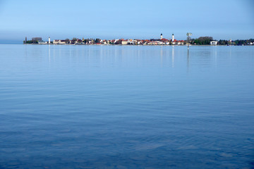 view over Lake Constance to Lindau in Bavaria 