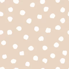 Foto op Plexiglas Polka dot Vector naadloos stippenpatroon op een chaotische manier. Hand getrokken, doodle stijl. Ontwerp voor stof, verpakking, behang, textiel