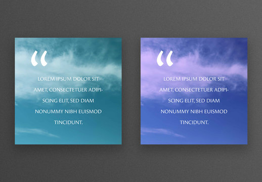 Social Media Post Layouts with Abstract Sky Images