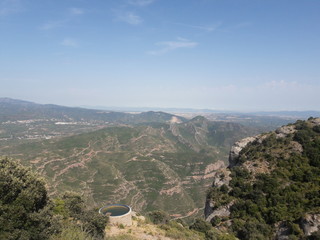 Fototapeta na wymiar Montserrat Spain hiking mountain landscape 2017