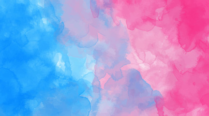 Fototapeta na wymiar Beautiful wallpaper HD splash watercolor multicolor blue pink, pastel color, abstract texture background. For google slides/lettering background. Rainbow color, sky, brush strokes wash, Galaxy style.