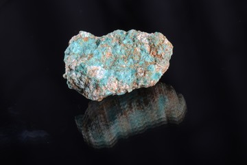 macro shooting of natural mineral stone - green Tirolite