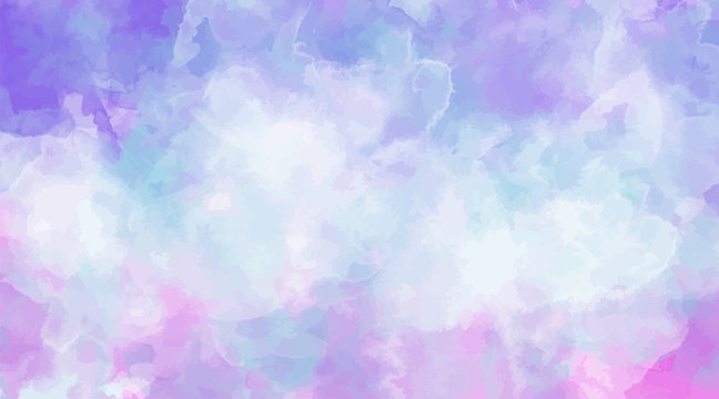 Beautiful wallpaper HD splash watercolor multicolor blue pink, pastel color,  abstract texture background. For google slides/lettering background.  Rainbow color, sky, brush strokes wash, Galaxy style. Stock Vector | Adobe  Stock