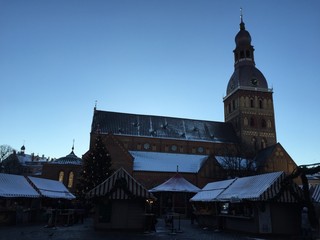 Kirche in Riga Lettland im Winter 2015