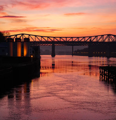 Sunset on the Tyne, Newcastle Upon Tyne