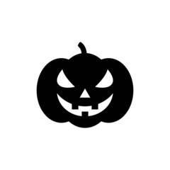 jack-o-lantern Halloween carved pumpkin icon template color editable. Happy halloween party pumpkins symbol vector sign isolated on white background illustration for graphic and web design.