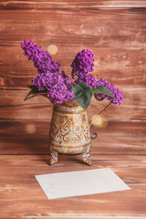 lilac in vintage vase