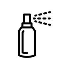 bottle spray icon vector, line art style icon