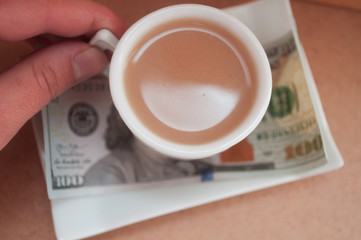coffee and money
