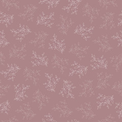 Seamless pattern with hand drawn flowers, vector illustration