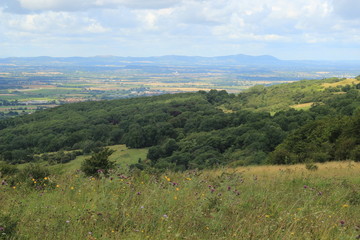 Fototapeta na wymiar view of the Malvern hills from cheltenham