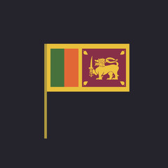 flag of Sri Lanka icon, vector illustration