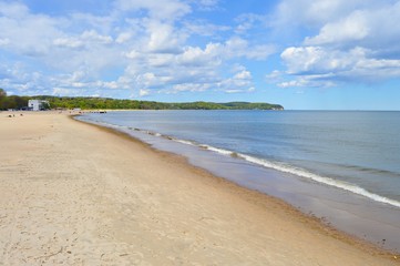 Polish beach on a sunny day