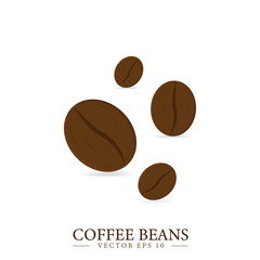 Coffee beans icon. Simple logo vector illustration isolated.