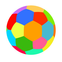 Bunter Fussball Illustration